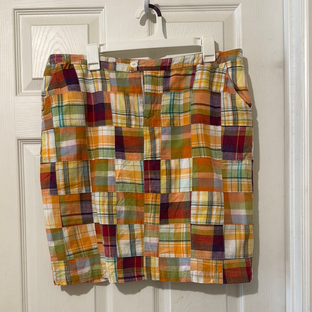 Plaid Patchwork Skirt